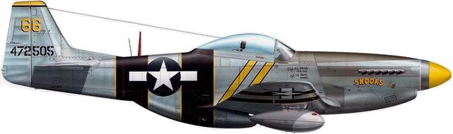 Mustang p 51d 20 na 44 7205 flying undertaker